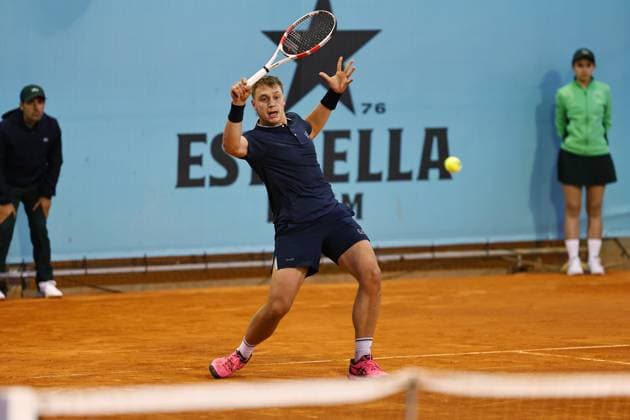 Hamad Medjedovic (SRB), APRIL 22, 2024 - Tennis : Hamd Medjedovic during singles qualifying 1st round match against Hugo Gaston on the ATP, Tennis Herren tour Masters 1000 Mutua Madrid Open tennis tournament at the Caja Magica in Madrid, Spain. Noxthirdxpartyxsales  (250991964)