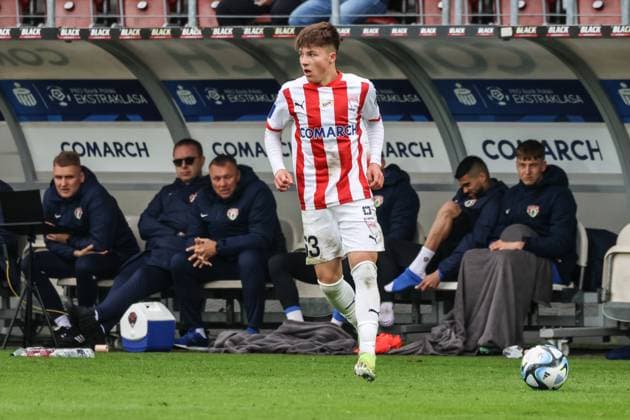 PKO BP Ekstraklasa 23 24 Cracovia - Cracovia - Puszcza Niepolomice 04.21.2024 Krakow (Cracow) Poland, Football, PKO BP Ekstraklasa (Polish top league - first level), Sezon (Season) 2023 2024, Cracovia - Puszcza Niepolomice op: Filip Rozga Copyright: xKonradxSwieradx IMG_2926