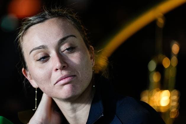 April 23, 2024, Madrid, Madrid, SPAIN: Paula Badosa of Spain attends during the Mutua Madrid Open 2024, ATP, Tennis Herren Masters 1000 and WTA, Tennis Damen 1000, tournament celebrated at Caja Magica on April 23, 2024 in Madrid, Spain. Madrid SPAIN - ZUMAa181 20240423_zaa_a181_032 Copyright: xOscarxJ.xBarrosox