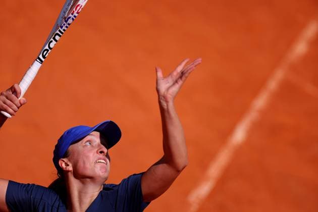 Iga Swiatek of Poland in action Mutua Madrid Open, Day 2, Tennis, La Caja Magica, Madrid, Spain - 23 Apr 2024  Copyright: xEllaxLing Shutterstockx 14446251t