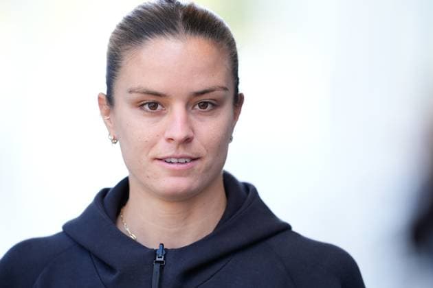 April 23, 2024, Madrid, Madrid, SPAIN: Maria Sakkari of Greece attends during the Mutua Madrid Open 2024, ATP, Tennis Herren Masters 1000 and WTA, Tennis Damen 1000, tournament celebrated at Caja Magica on April 23, 2024 in Madrid, Spain. Madrid SPAIN - ZUMAa181 20240423_zaa_a181_093 Copyright: xOscarxJ.xBarrosox