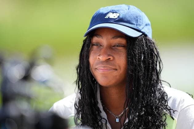 April 23, 2024, Madrid, Madrid, SPAIN: Coco Gauff of United States attends during the Mutua Madrid Open 2024, ATP, Tennis Herren Masters 1000 and WTA, Tennis Damen 1000, tournament celebrated at Caja Magica on April 23, 2024 in Madrid, Spain. Madrid SPAIN - ZUMAa181 20240423_zaa_a181_105 Copyright: xOscarxJ.xBarrosox