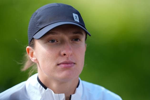 April 23, 2024, Madrid, Madrid, SPAIN: Iga Swiatek of Poland attends during the Mutua Madrid Open 2024, ATP, Tennis Herren Masters 1000 and WTA, Tennis Damen 1000, tournament celebrated at Caja Magica on April 23, 2024 in Madrid, Spain. Madrid SPAIN - ZUMAa181 20240423_zaa_a181_113 Copyright: xOscarxJ.xBarrosox