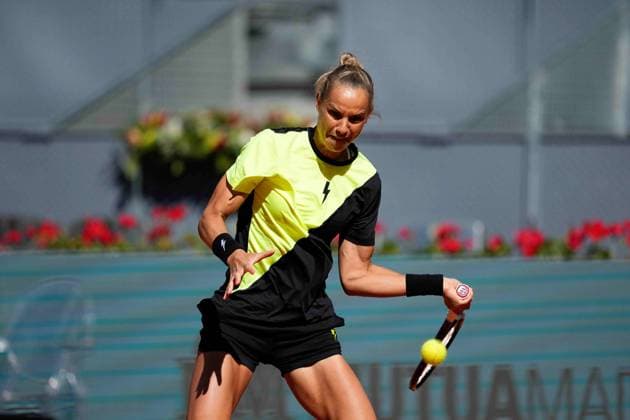 April 23, 2024, Madrid, Madrid, SPAIN: Arantxa Rus of The Netherlands in action against Bernarda Fruhvirtova of Czech Republic during the Mutua Madrid Open 2024, ATP, Tennis Herren Masters 1000 and WTA, Tennis Damen 1000, tournament celebrated at Caja Magica on April 23, 2024 in Madrid, Spain. Madrid SPAIN - ZUMAa181 20240423_zaa_a181_009 Copyright: xOscarxJ.xBarrosox