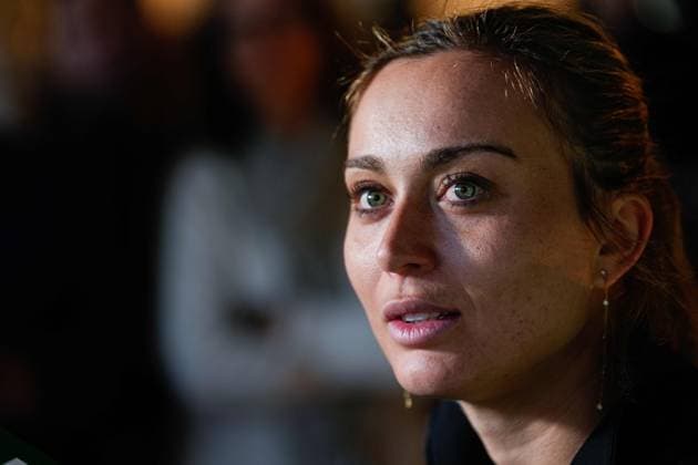 April 23, 2024, Madrid, Madrid, SPAIN: Paula Badosa of Spain attends during the Mutua Madrid Open 2024, ATP, Tennis Herren Masters 1000 and WTA, Tennis Damen 1000, tournament celebrated at Caja Magica on April 23, 2024 in Madrid, Spain. Madrid SPAIN - ZUMAa181 20240423_zaa_a181_037 Copyright: xOscarxJ.xBarrosox