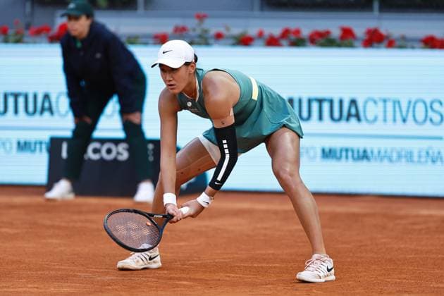 Xiyu Wang (CHN), APRIL 23, 2024 - Tennis : Xiyu Wang during singles round of 128 match against Ana Bogdan on the WTA, Tennis Damen 1000 tournaments Mutua Madrid Open tennis tournament at the Caja Magica in Madrid, Spain. Noxthirdxpartyxsales  (251088335)