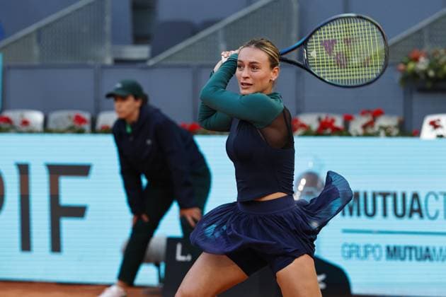Ana Bogdan (ROU), APRIL 23, 2024 - Tennis : Ana Bogdan during singles round of 128 match against Xiyu Wang on the WTA, Tennis Damen 1000 tournaments Mutua Madrid Open tennis tournament at the Caja Magica in Madrid, Spain. Noxthirdxpartyxsales  (251088533)