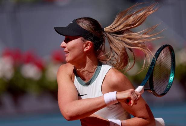 Paula Badosa of Spain in action Mutua Madrid Open, Day 3, Tennis, La Caja Magica, Madrid, Spain - 24 Apr 2024  Copyright: xEllaxLing Shutterstockx 14447597n