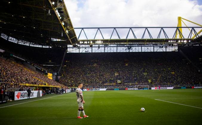 Dortmund, Germany 21th Apr 2024 Alejandro Grimaldo Leverkusen Borussia Dortmund Bayer Leverkusen 21 04 2024