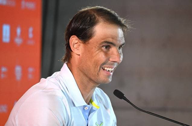 Rafael Nadal press conference, PK, Pressekonferenz - Madrid Rafael Nadal during the press conference at the Mutua Madrid Open, April 24, 2024, in Madrid (Spain). Photo by Jose Oliva Europa Press ABACAPRESS.COM Madrid Spain  Copyright: xEuropaxPress ABACAx