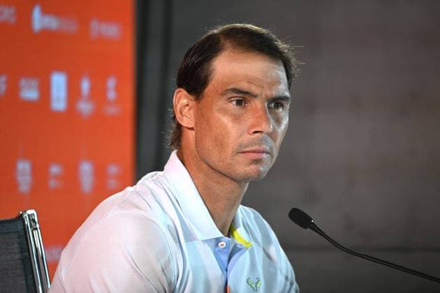 Rafael Nadal press conference, PK, Pressekonferenz - Madrid Rafael Nadal during the press conference at the Mutua Madrid Open, April 24, 2024, in Madrid (Spain). Photo by Jose Oliva Europa Press ABACAPRESS.COM Madrid Spain  Copyright: xEuropaxPress ABACAx