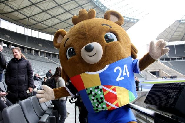 DEU, EM, EM Cup presentation, 24 04 2024, Berlin Olympic Stadium, Berlin, DEU, EM, EM Cup presentation, in the picture EM mascot Photo Juergen Engler nordphoto GmbH nordphotoxGmbHx xEngler nph00076
