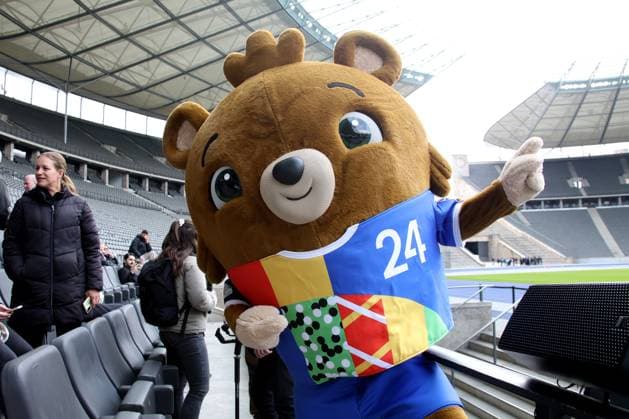 DEU, EM, EM Cup presentation, 24 04 2024, Berlin Olympic Stadium, Berlin, DEU, EM, EM Cup presentation, in the picture EM mascot Photo Juergen Engler nordphoto GmbH nordphotoxGmbHx xEngler nph00076