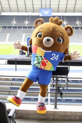 DEU, EM, EM Cup presentation, 24 04 2024, Berlin Olympic Stadium, Berlin, DEU, EM, EM Cup presentation, in the picture EM mascot Photo Juergen Engler nordphoto GmbH nordphotoxGmbHx xEngler nph00076