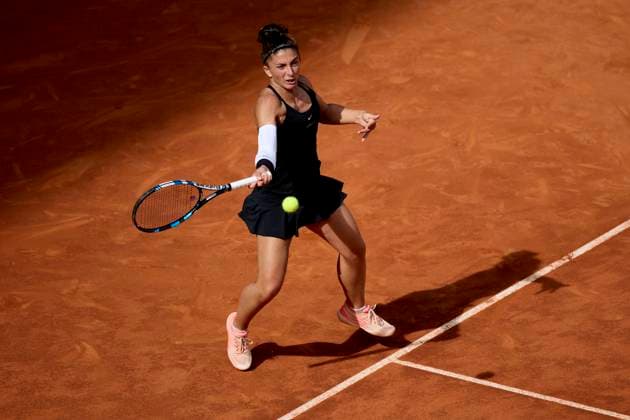 Mutua Madrid Open - Day Three Sara Errani of Italy returns a shot against Caroline Wozniacki of Denmark during day three of the Mutua Madrid Open 2024 at Caja Magica on April 24, 2024, in Madrid, Spain. Madrid Caja Magica Madrid Spain RL_MMO24_00204 Copyright: xRicardoxLarreinax