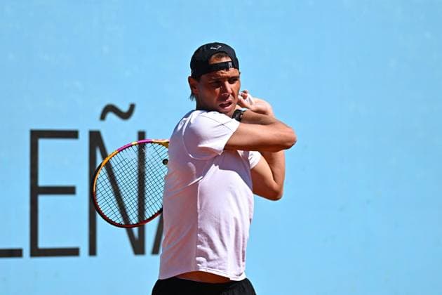 Mutua Madrid Open Rafael Nadal (ESP) during practice at the Mutua Madrid Open in Madrid, Spain, on April 24, 2024. Photo by Corinne Dubreuil ABACAPRESS.COM Madrid Spain  Copyright: xDubreuilxCorinne ABACAx