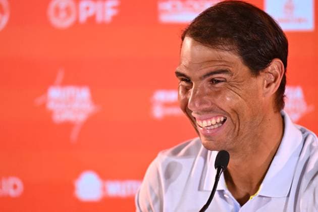 Mutua Madrid Open Rafael Nadal (ESP) during press conference, PK, Pressekonferenz at the Mutua Madrid Open in Madrid, Spain, on April 24, 2024. Photo by Corinne Dubreuil ABACAPRESS.COM Madrid Spain  Copyright: xDubreuilxCorinne ABACAx
