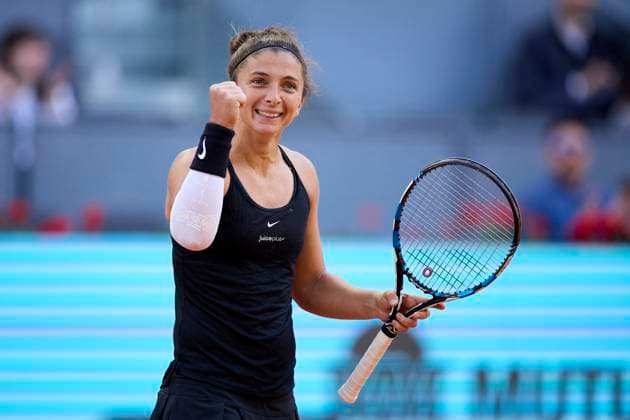 Mutua Madrid Open - Day Three Sara Errani of Italy reacts after winning the match against Caroline Wozniacki of Denmark during day three of the Mutua Madrid Open 2024 at Caja Magica on April 24, 2024, in Madrid, Spain. Madrid Caja Magica Madrid Spain RL_MMO24_00338 Copyright: xRicardoxLarreinax