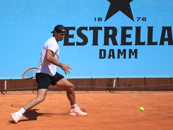 Masters 1000 Series Mutua Madrid Open 2024 at La Caja Mágica stadium in Madrid, 24 April 2024. Rafa Nadal training session and press conference, PK, Pressekonferenz at day 3 900 Cordon Press ALBERTOxSIMON LOF - Mutua Madrid Open 2024