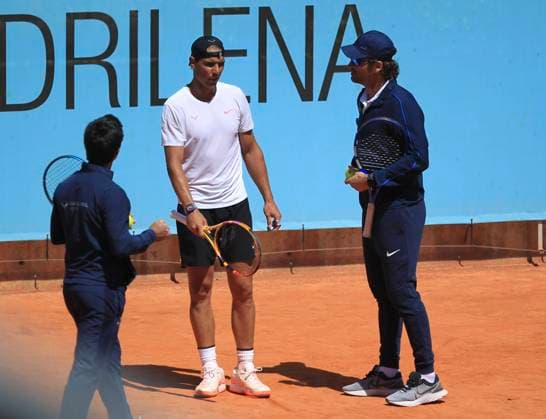 Masters 1000 Series Mutua Madrid Open 2024 at La Caja Mágica stadium in Madrid, 24 April 2024. Rafa Nadal training session and press conference, PK, Pressekonferenz at day 3 900 Cordon Press  ALBERTOxSIMON LOF - Mutua Madrid Open 2024