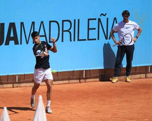 Masters 1000 Series Mutua Madrid Open 2024 at La Caja Mágica stadium in Madrid, 24 April 2024. Carlos Alcaraz training session at day 3 900 Cordon Press ALBERTOxSIMON LOF - Mutua Madrid Open 2024
