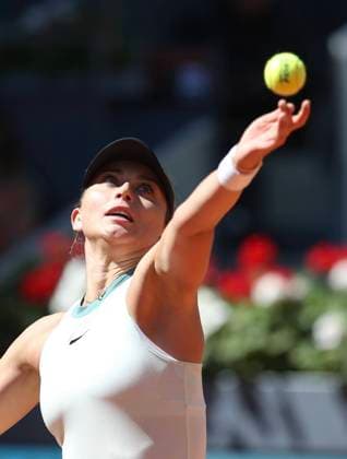 Masters 1000 Series Mutua Madrid Open 2024 at La Caja Mágica stadium in Madrid, 24 April 2024. Paula Badosa vs Jessica Bouzas . Match round of 128 at day 3 900 Cordon Press ALBERTOxSIMON LOF - Mutua Madrid Open 2024