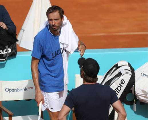 Masters 1000 Series Mutua Madrid Open 2024 at La Caja Mágica stadium in Madrid, 24 April 2024. Daniil Medvédev training session at day 3 900 Cordon Press ALBERTOxSIMON LOF - Mutua Madrid Open 2024