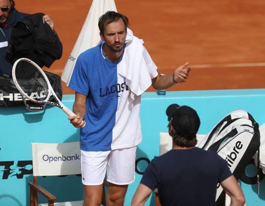 Masters 1000 Series Mutua Madrid Open 2024 at La Caja Mágica stadium in Madrid, 24 April 2024. Daniil Medvédev training session at day 3 900 Cordon Press  ALBERTOxSIMON LOF - Mutua Madrid Open 2024