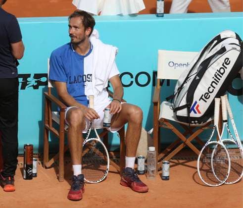 Masters 1000 Series Mutua Madrid Open 2024 at La Caja Mágica stadium in Madrid, 24 April 2024. Daniil Medvédev training session at day 3 900 Cordon Press  ALBERTOxSIMON LOF - Mutua Madrid Open 2024