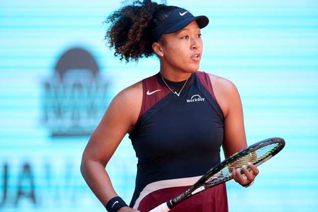 Naomi Osaka of Japan looks on during day two of the Mutua Madrid Open 2024 at Caja Magica on April 23, 2024, in Madrid, Spain.  (251165488)