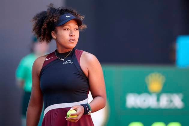 Naomi Osaka of Japan looks on during day two of the Mutua Madrid Open 2024 at Caja Magica on April 23, 2024, in Madrid, Spain.  (251165682)