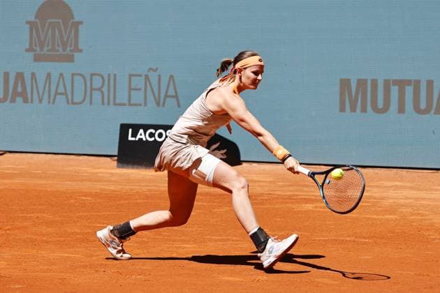 Greet Minnen (BEL), APRIL 24, 2024 - Tennis : Greet Minnen during singles round of 128 match against Naomi Osaka on the WTA, Tennis Damen 1000 tournaments Mutua Madrid Open tennis tournament at the Caja Magica in Madrid, Spain. Noxthirdxpartyxsales  (251174175)