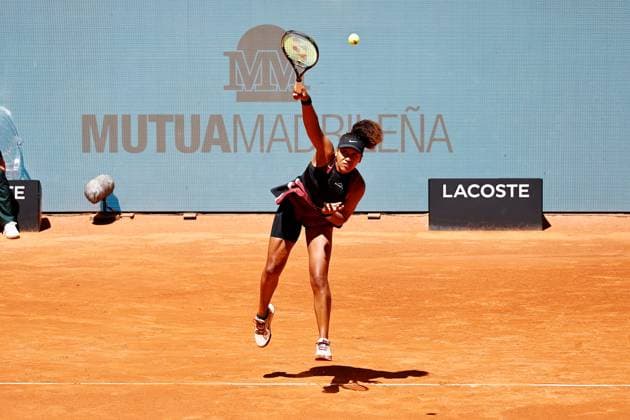 Naomi Osaka (JPN), APRIL 24, 2024 - Tennis : Naomi Osaka during singles round of 128 match against Greet Minnen on the WTA, Tennis Damen 1000 tournaments Mutua Madrid Open tennis tournament at the Caja Magica in Madrid, Spain. Noxthirdxpartyxsales  (251174333)