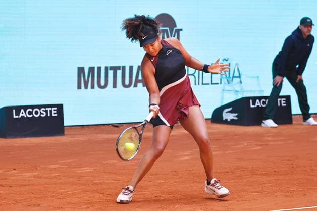 Naomi Osaka (JPN), APRIL 24, 2024 - Tennis : Naomi Osaka during singles round of 128 match against Greet Minnen on the WTA, Tennis Damen 1000 tournaments Mutua Madrid Open tennis tournament at the Caja Magica in Madrid, Spain. Noxthirdxpartyxsales  (251174977)