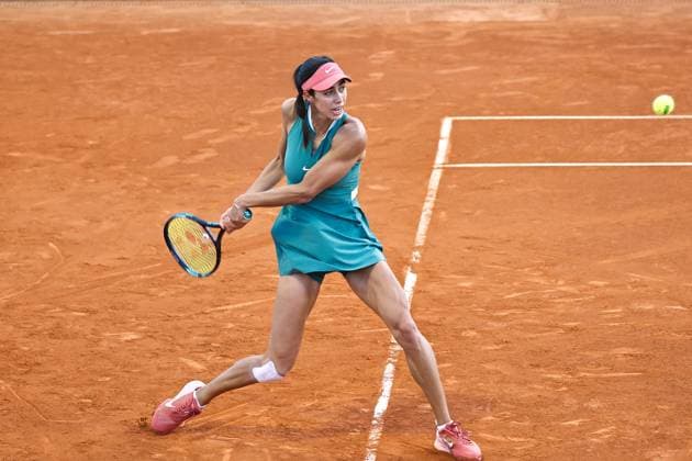 Olga Danilovic (SRB), APRIL 24, 2024 - Tennis : Olga Danilovic during singles round of 128 match against Clara Burel on the WTA, Tennis Damen 1000 tournaments Mutua Madrid Open tennis tournament at the Caja Magica in Madrid, Spain. Noxthirdxpartyxsales  (251180056)
