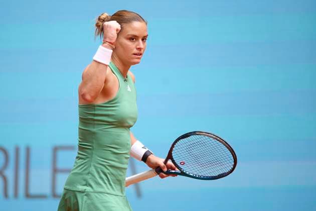 Mutua Madrid Open - Day Four Maria Sakkari of Greece reacts after winning the match against Donna Vekic of Croatia during day four of the Mutua Madrid Open 2024 at Caja Magica on April 25, 2024, in Madrid, Spain. Madrid Caja Magica Madrid Spain RL_MMO24_00609 Copyright: xRicardoxLarreinax