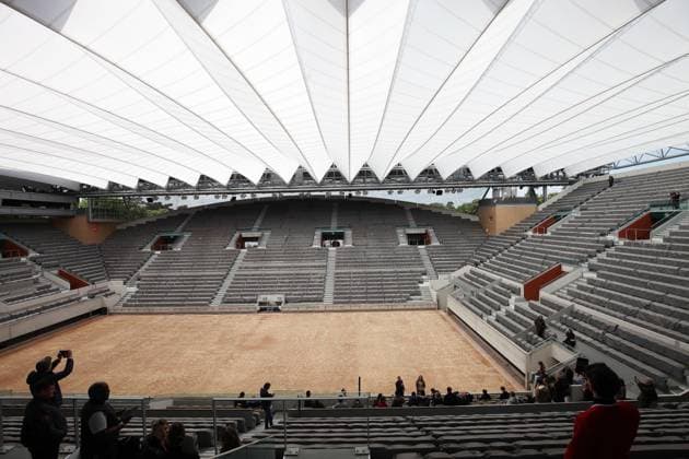 Tennis, French Open, Presentation Court Suzanne-Lenglen with new roof