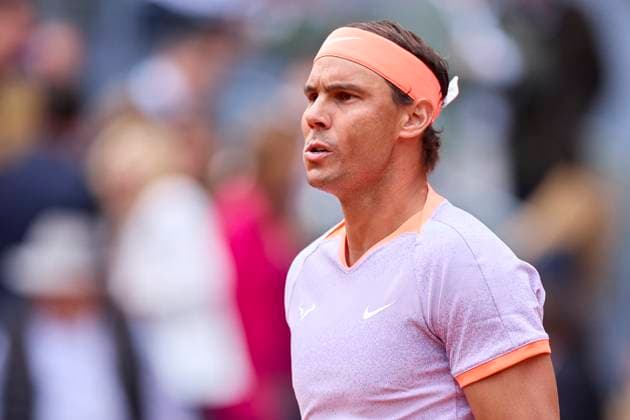 Mutua Madrid Open - Day Four Rafael Nadal of Spain looks on against Darwin Blanch of United States during day four of the Mutua Madrid Open 2024 at Caja Magica on April 25, 2024, in Madrid, Spain. Madrid Caja Magica Madrid Spain RL_MMO24_01126 Copyright: xRicardoxLarreinax