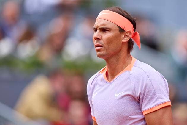 Mutua Madrid Open - Day Four Rafael Nadal of Spain looks on against Darwin Blanch of United States during day four of the Mutua Madrid Open 2024 at Caja Magica on April 25, 2024, in Madrid, Spain. Madrid Caja Magica Madrid Spain RL_MMO24_01247 Copyright: xRicardoxLarreinax