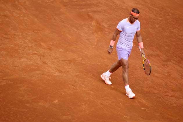 Mutua Madrid Open - Day Four Rafael Nadal of Spain reacts against Darwin Blanch of United States during day four of the Mutua Madrid Open 2024 at Caja Magica on April 25, 2024, in Madrid, Spain. Madrid Caja Magica Madrid Spain RL_MMO24_01278 Copyright: xRicardoxLarreinax