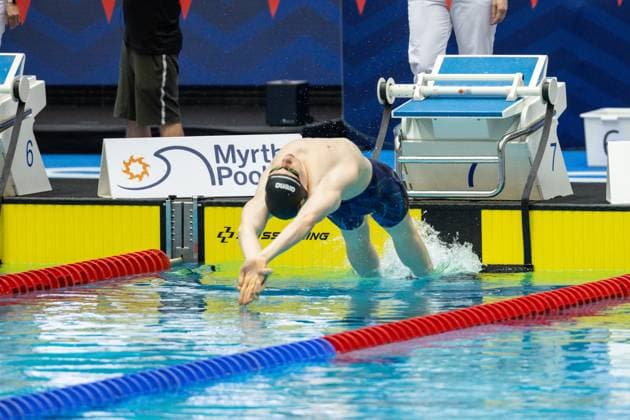 100m Ruecken, Maenner, A-Finale Oskar Schildknecht GER, 135. Deutsche Meisterschaften Schwimmen, Schwimmen, 25.04.2024 GER, 135. Deutsche Meisterschaften Schwimmen, Schwimmen, 25.04.2024 Berlin *** 100m Backstroke, Men, A Final Oskar Schildknecht GER, 135 German Championships Swimming, Swimming, 25 04 2024 GER, 135 German Championships Swimming, Swimming, 25 04 2024 Berlin Copyright: xEibner-Pressefoto JadrankoxMarjax EP_JMC