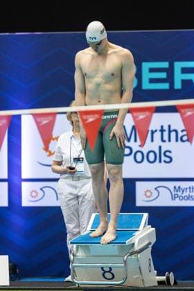 100m Schmetterling Maenner A-Finale Alexander Behr (SV Gera) GER, 135. Deutsche Meisterschaften Schwimmen, Schwimmen, 25.04.2024 GER, 135. Deutsche Meisterschaften Schwimmen, Schwimmen, 25.04.2024 Berlin *** 100m Butterfly Men A Final Alexander Behr SV Gera GER, 135 German Championships Swimming, Swimming, 25 04 2024 GER, 135 German Championships Swimming, Swimming, 25 04 2024 Berlin Copyright: xEibner-Pressefoto JadrankoxMarjax EP_JMC