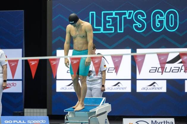 400m Lagen, Maenner, A-Finale Jeremias Pock (TSV Altenfurt-Nuernberg) GER, 135. Deutsche Meisterschaften Schwimmen, Schwimmen, 25.04.2024 GER, 135. Deutsche Meisterschaften Schwimmen, Schwimmen, 25.04.2024 Berlin *** 400m medley, men, A final Jeremias Pock TSV Altenfurt Nuremberg GER, 135 German Championships Swimming, Swimming, 25 04 2024 GER, 135 German Championships Swimming, Swimming, 25 04 2024 Berlin Copyright: xEibner-Pressefoto JadrankoxMarjax EP_JMC