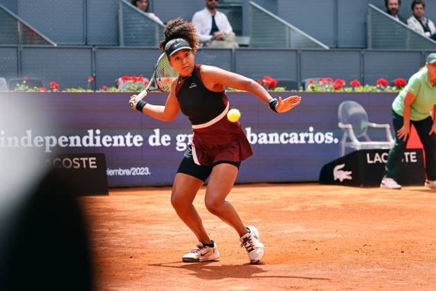 Naomi Osaka (JPN), APRIL 25, 2024 - Tennis : Naomi Osaka during singles round of 64 match against Liudmila Samsonova on the WTA, Tennis Damen 1000 tournaments Mutua Madrid Open tennis tournament at the Caja Magica in Madrid, Spain. Noxthirdxpartyxsales  (251267819)