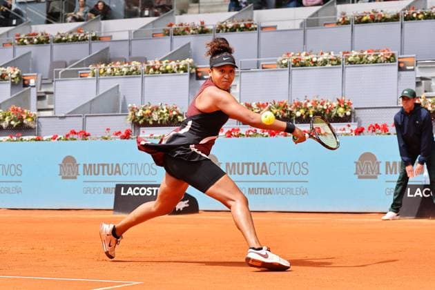 Naomi Osaka (JPN), APRIL 25, 2024 - Tennis : Naomi Osaka during singles round of 64 match against Liudmila Samsonova on the WTA, Tennis Damen 1000 tournaments Mutua Madrid Open tennis tournament at the Caja Magica in Madrid, Spain. Noxthirdxpartyxsales  (251268645)
