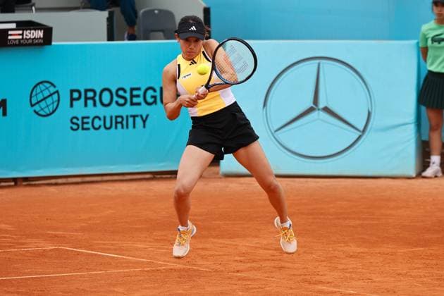Miyu Kato (JPN), APRIL 25, 2024 - Tennis : Miyu Kato during Doubles round of 32 match against Giuliana Olmos and Alexandra Panova on the WTA, Tennis Damen 1000 tournaments Mutua Madrid Open tennis tournament at the Caja Magica in Madrid, Spain. Noxthirdxpartyxsales  (251271858)