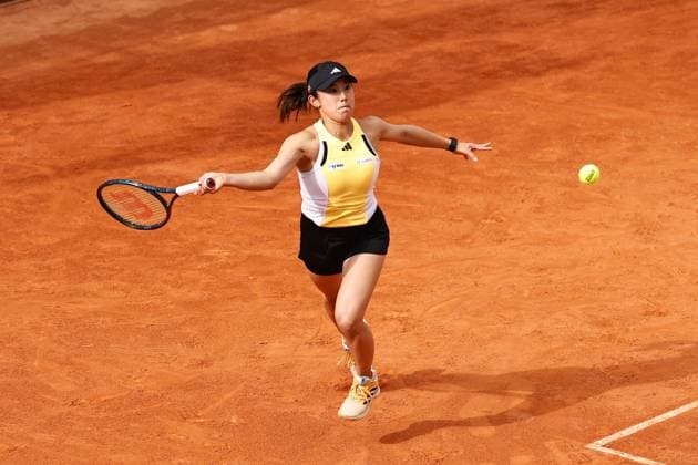 Miyu Kato (JPN), APRIL 25, 2024 - Tennis : Miyu Kato during Doubles round of 32 match against Giuliana Olmos and Alexandra Panova on the WTA, Tennis Damen 1000 tournaments Mutua Madrid Open tennis tournament at the Caja Magica in Madrid, Spain. Noxthirdxpartyxsales  (251272023)