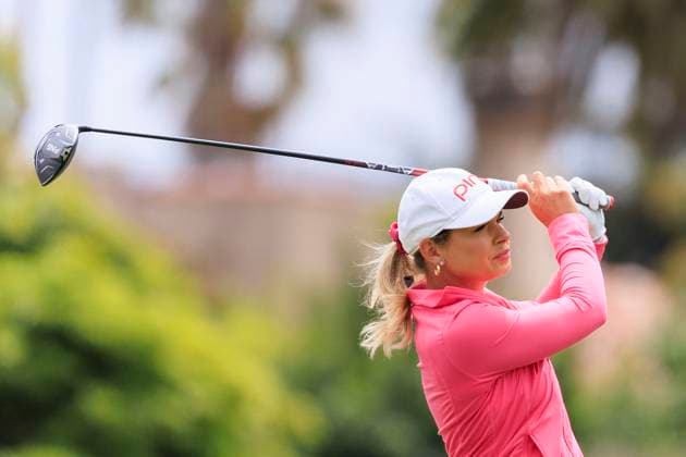 April 25, 2024, Los Angeles, California, USA: Lindsey Weaver-Wright during Round 1 of the JM Eagle LA Championship presented by Plastpro Thursday April 25, 2024 at the Wilshire Country Club in Los Angeles, California. JAVIER ROJAS PI Los Angeles USA - ZUMAp124 20240425_zaa_p124_031 Copyright: xJavierxRojasx
