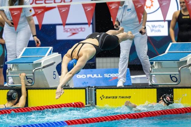 4x100m Freistil Frauen GER, 135. Deutsche Meisterschaften Schwimmen, Schwimmen, 25.04.2024 GER, 135. Deutsche Meisterschaften Schwimmen, Schwimmen, 25.04.2024 Berlin *** 4x100m freestyle women GER, 135 German Swimming Championships, Swimming, 25 04 2024 GER, 135 German Swimming Championships, Swimming, 25 04 2024 Berlin Copyright: xEibner-Pressefoto JadrankoxMarjax EP_JMC