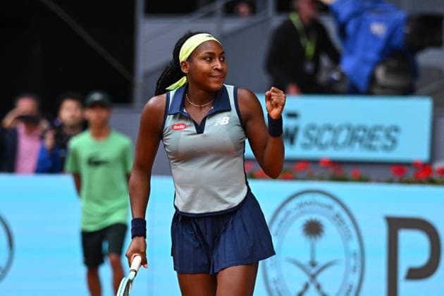 Mutua Madrid Open Coco Gauff (USA) during her first round match at the Mutua Madrid Open in Madrid , Spain, on April, 25, 2024. Photo by Corinne Dubreuil ABACAPRESS.COM Madrid Spain  Copyright: xDubreuilxCorinne ABACAx